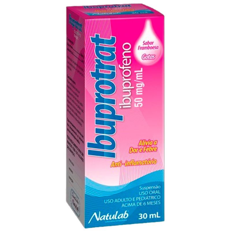 ibuprotrat ibuprofeno 50mg/ml 30ml suspensão oral gotas natulab