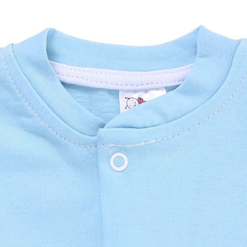 macacão longo baby bee m botão dog azul claro (mp)