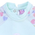 macacão longo bebê din don m coração verde (mp)