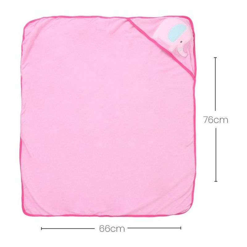 kit toalha com capuz camesa 4 peças estampa elefante (mp)