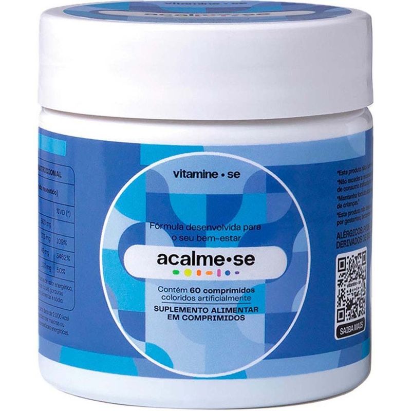 suplemento alimentar acalme-se 60 comprimidos vitamine-se