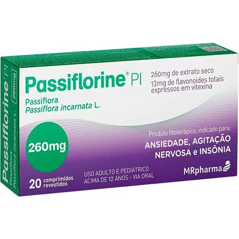 passiflorine pi passiflora incarnata l. 260mg 20 comprimidos mrpharma