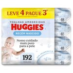 lenço umedecido huggies puro e natural leve mais por menos 192 unidades