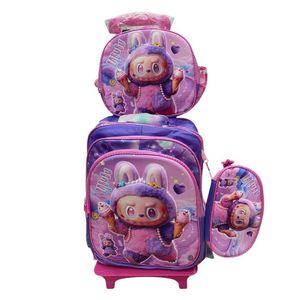 Kit Mochila De Rodinhas Pacific 3 Peças Labubu 919 (MP)