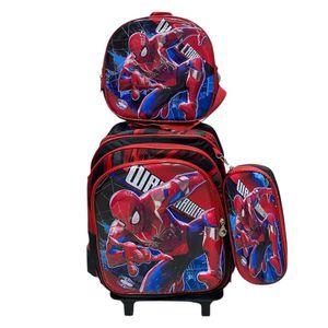 Kit Mochila De Rodinhas Pacific 3 Peças Spider-Man (MP)