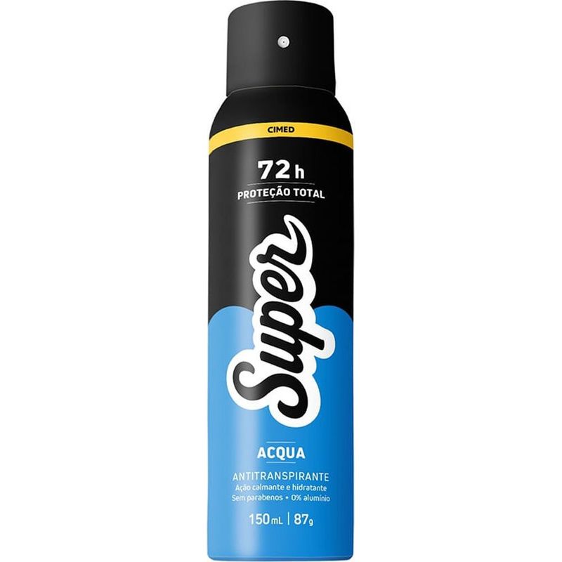 desodorante antitranspirante aerosol cimed super acqua 150ml