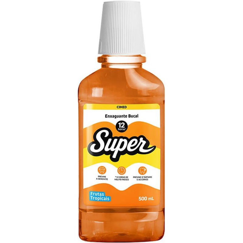 enxaguante bucal cimed super frutas tropicais 500ml