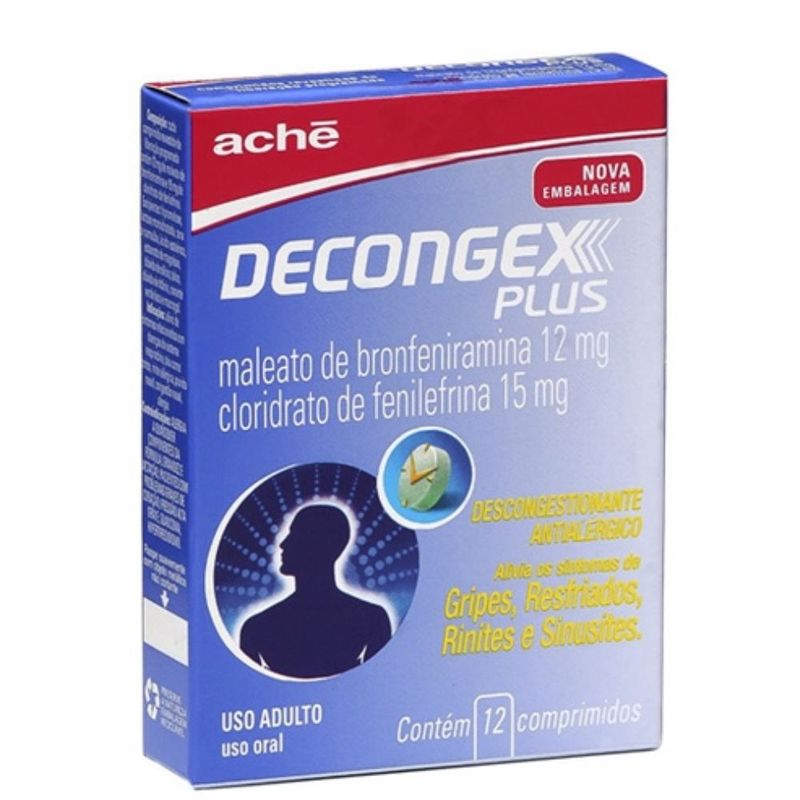 decongex plus 12 comprimidos revestidos descongestionante