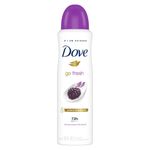 desodorante antitranspirante aerosol dove go fresh amora e flor de lótus 150ml