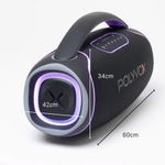 caixa de som bluetooth polyvox boombox xb-3 200w preto