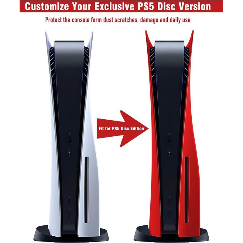 capa protetora ps5 vermelho cd-rom a-bi