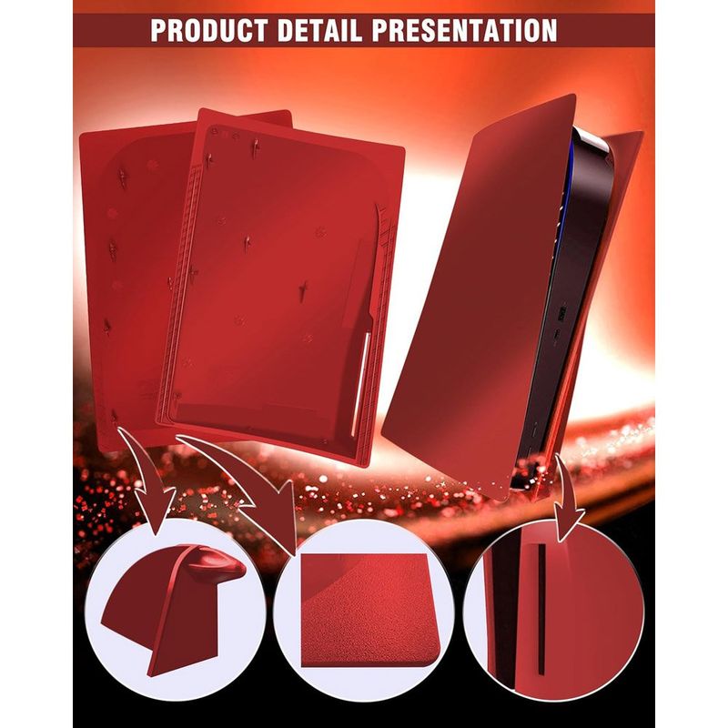 capa protetora ps5 vermelho cd-rom a-bi
