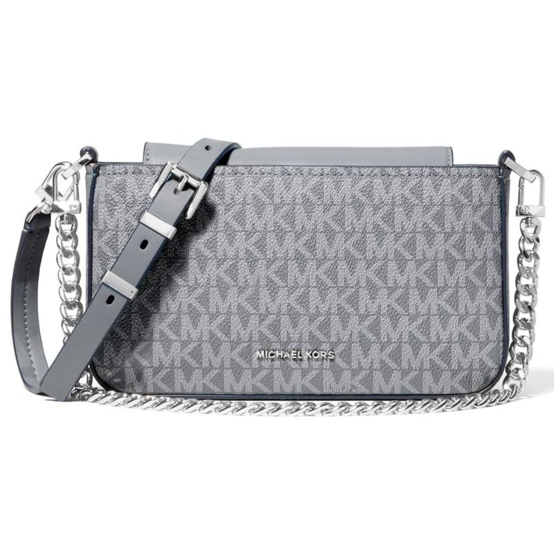 bolsa transversal pequena michael kors cinza a-bi