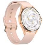 smartwatch aurafit ella1 am12 dourado e rosa e-bi