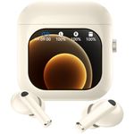 fone de ouvido bluetooth aurafit x6 2,1" tft 35k branco e-bi