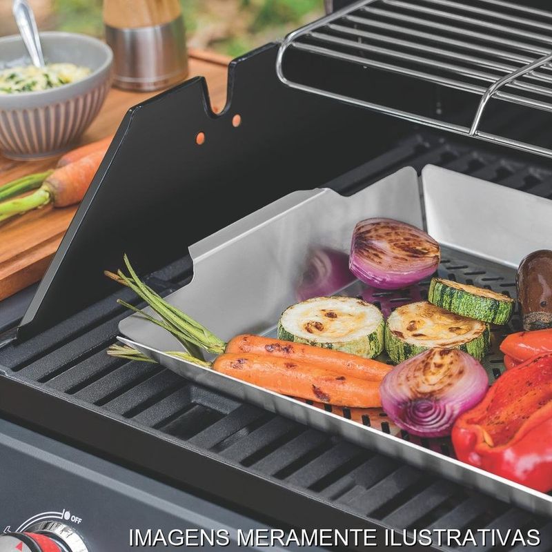 grelha multiuso tramontina de aço inox 47x30cm (mp)