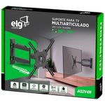 suporte articulado para tv de 26" a 75" elg pedestais new aço carbono preto a02v4