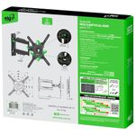 suporte articulado para tv de 26" a 75" elg pedestais new aço carbono preto a02v4