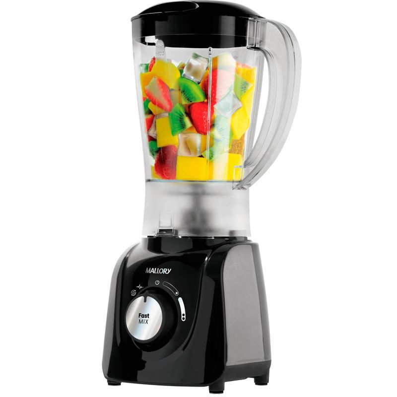 liquidificador mallory fast mix black 127v preto b91202541