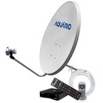 kit antena parabólica aquário digital 75cm banda ku dth-9075