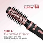 escova secadora mondial preto e rosê erb-01