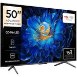 smart tv 4k 50" tcl qd-mini led 50c6ks