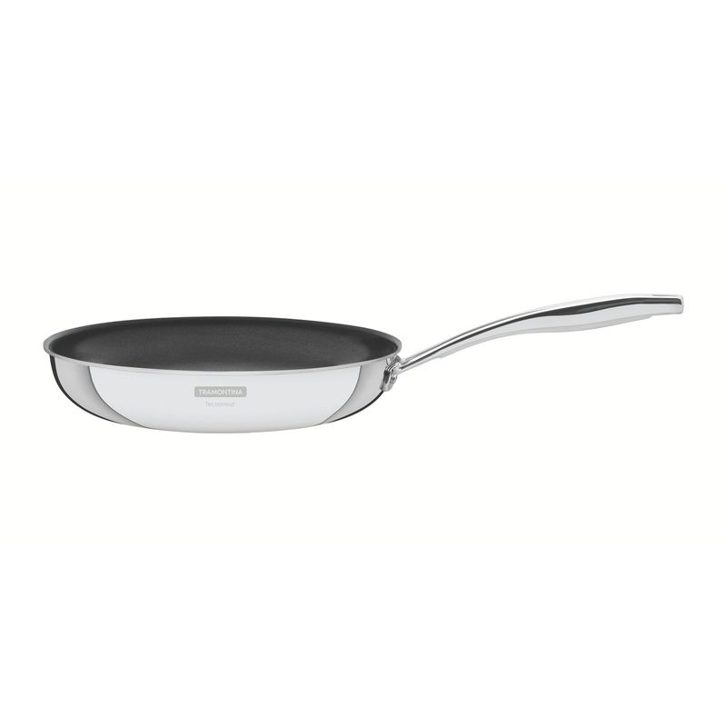 frigideira tramontina grano de aço inox antiaderente 26cm (mp)