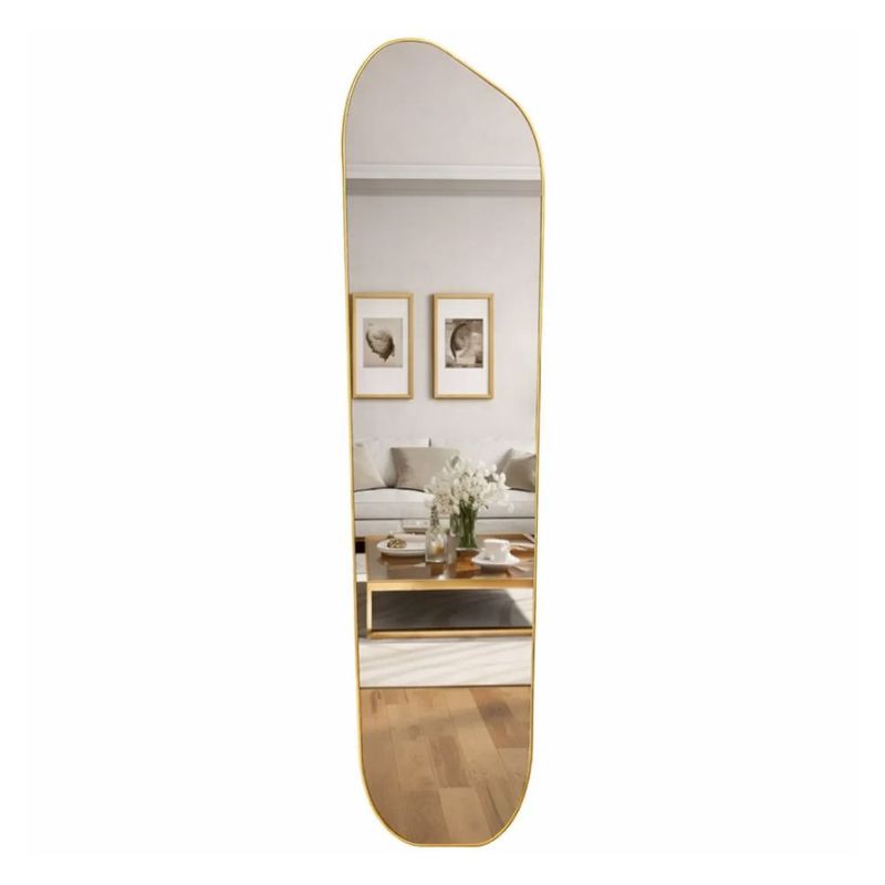 espelho mev glass closet space dourado 146x36cm (mp)