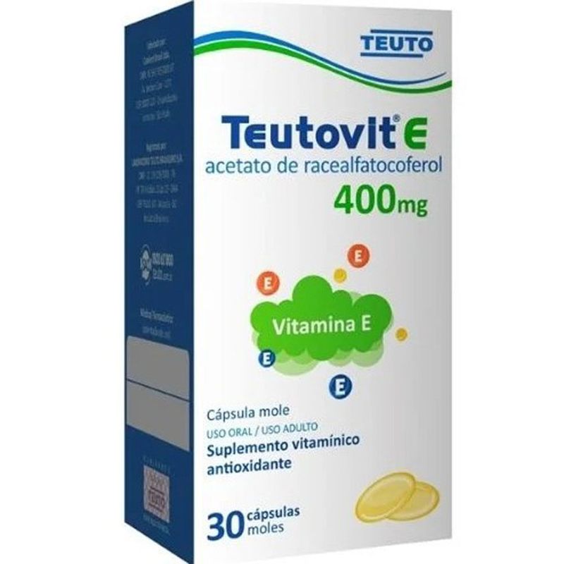teutovit-e 400mg 30 cápsulas gelatinosas