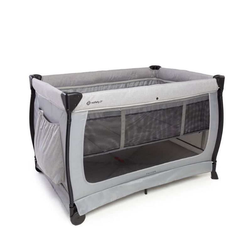 berço portátil safety 1st falcon com trocador e bolsa grey night até 22kg imp02579 (mp)