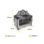 berço portátil safety 1st falcon com trocador e bolsa grey night até 22kg imp02579 (mp)
