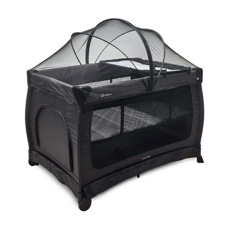 berço portátil safety 1st falcon com trocador e bolsa black night até 22kg imp02578 (mp)