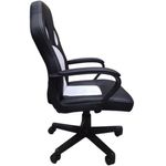 cadeira gamer pvc latcor preto e branco jaof-c5177br
