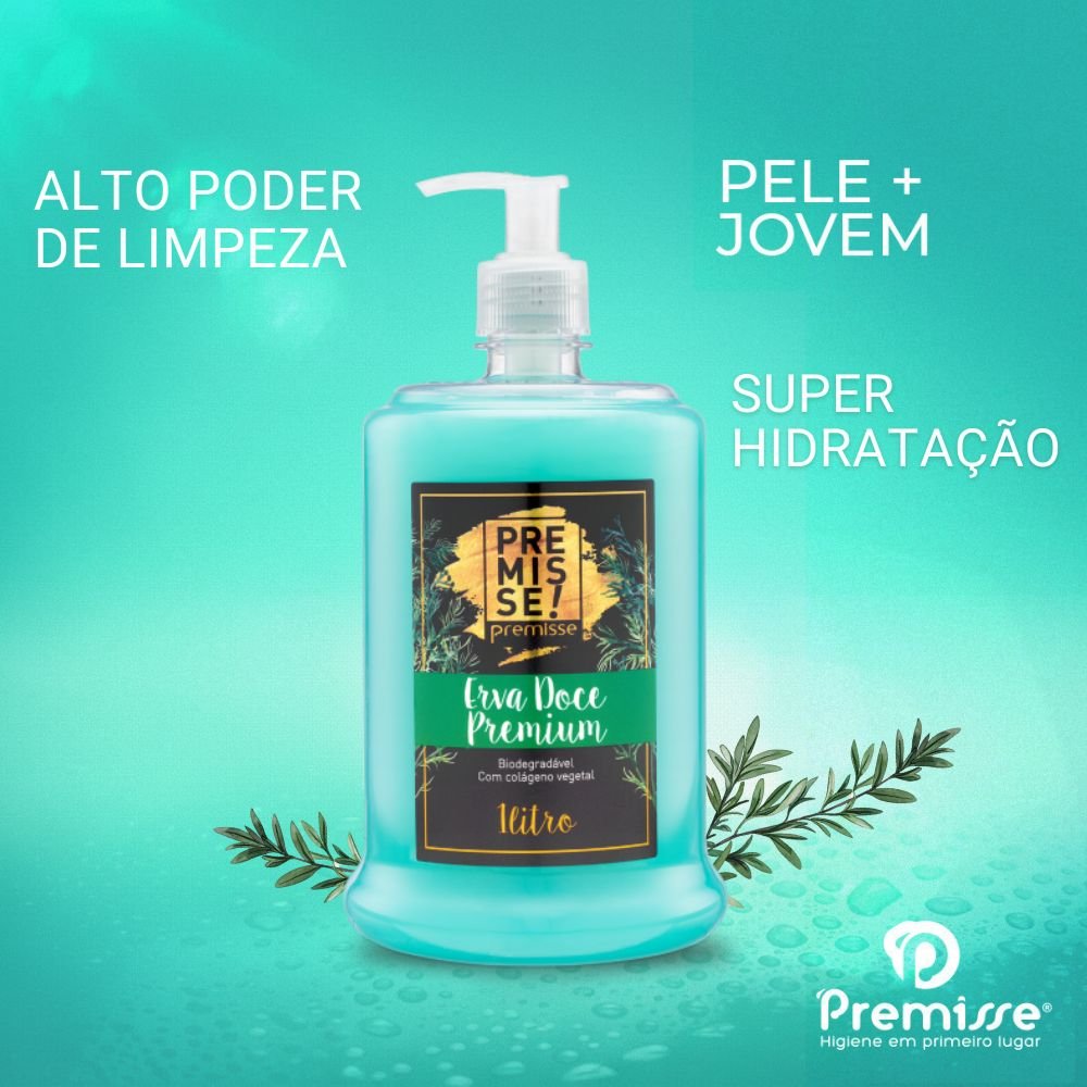 Sabonete Líquido Premisse Gold Erva Doce 1L