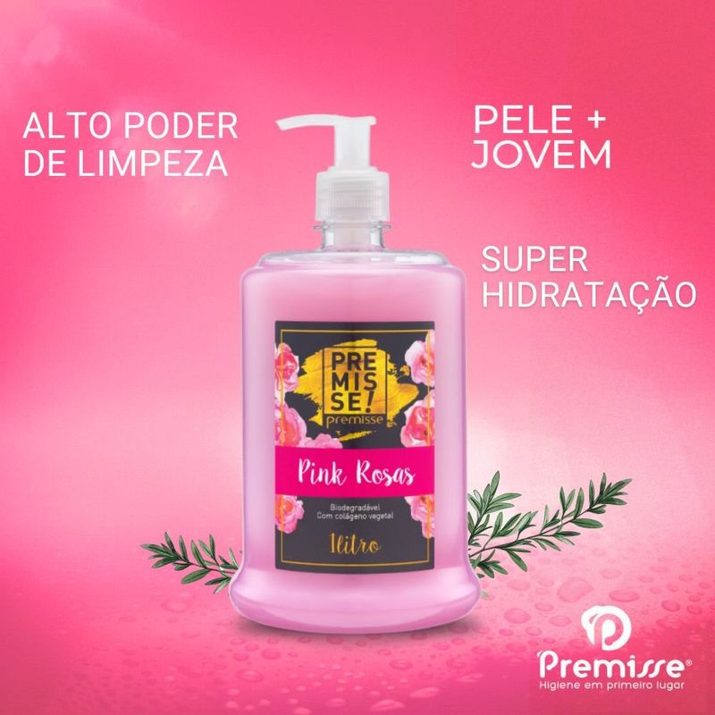 sabonete líquido premisse gold pink rosas 1 litro (mp)