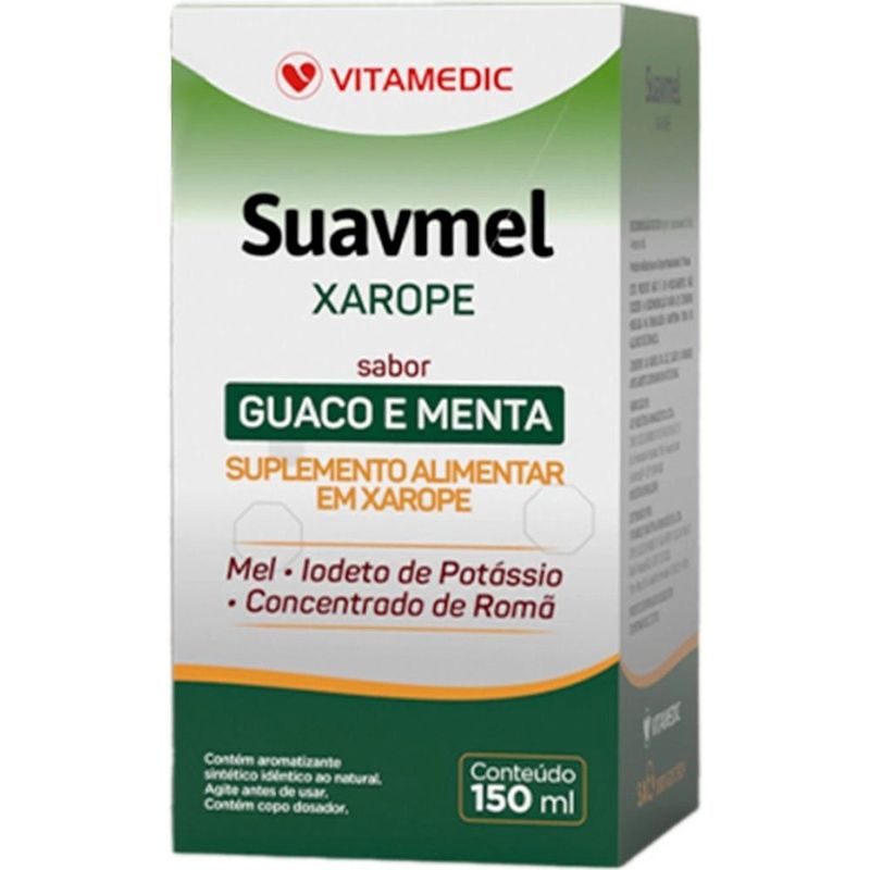 suavmel 150ml xarope sabor guaco e menta vitamedic