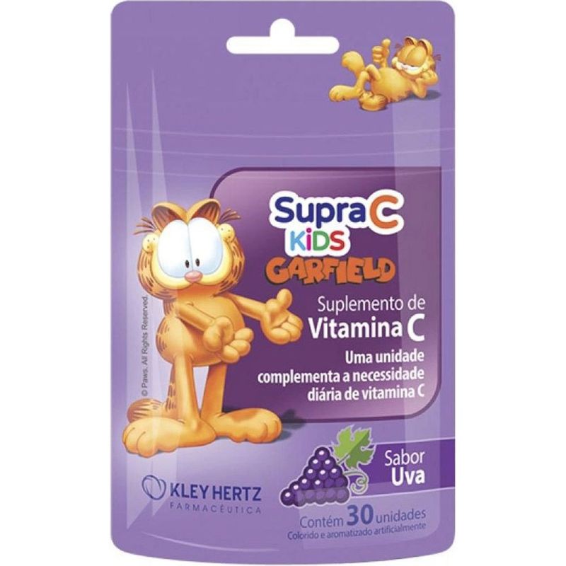supra c kids suplemento vitamina c 30 gomas sabor uva kley hertz