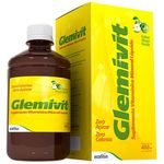 glemivit suplemento vitamínico e mineral líquido 480ml sabor maçã verde ecofitus