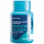 bisglicinato zinco 29,5mg 30 cápsulas suplemento alimentar ecofitus
