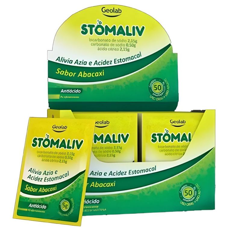 stomaliv pó efervescente 5g sabor abacaxi