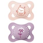kit chupeta para bebê mam 2 unidades tamanho 1 baleia colorido (mp)