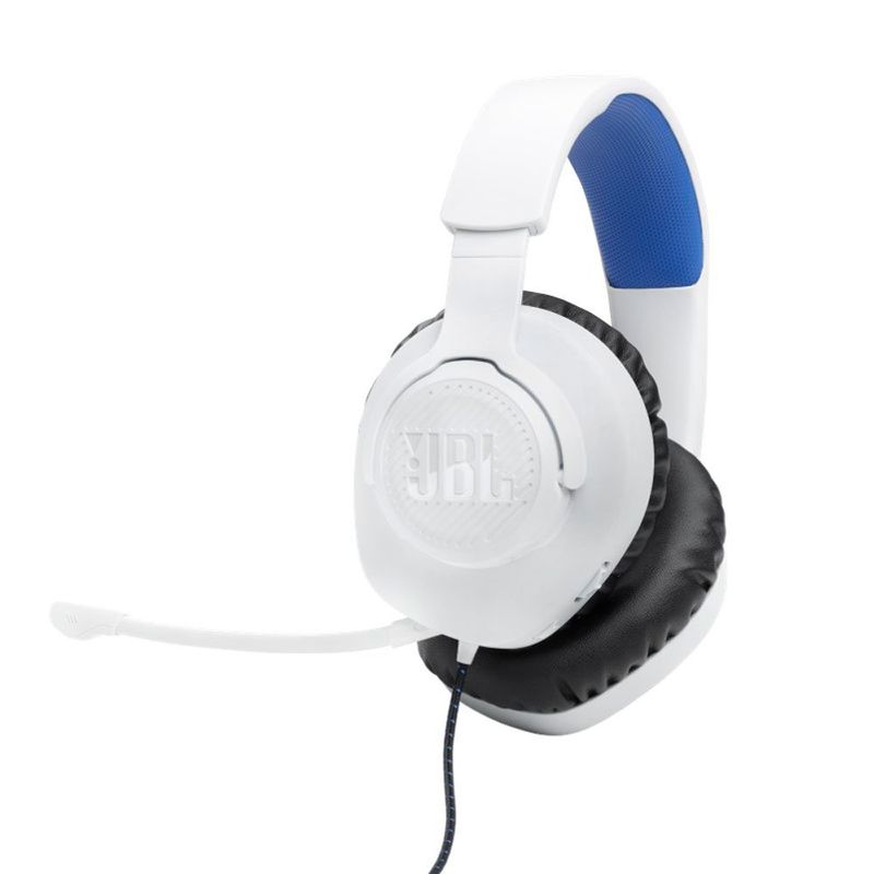 headset gamer jbl quantum 100p branco e azul (mp)