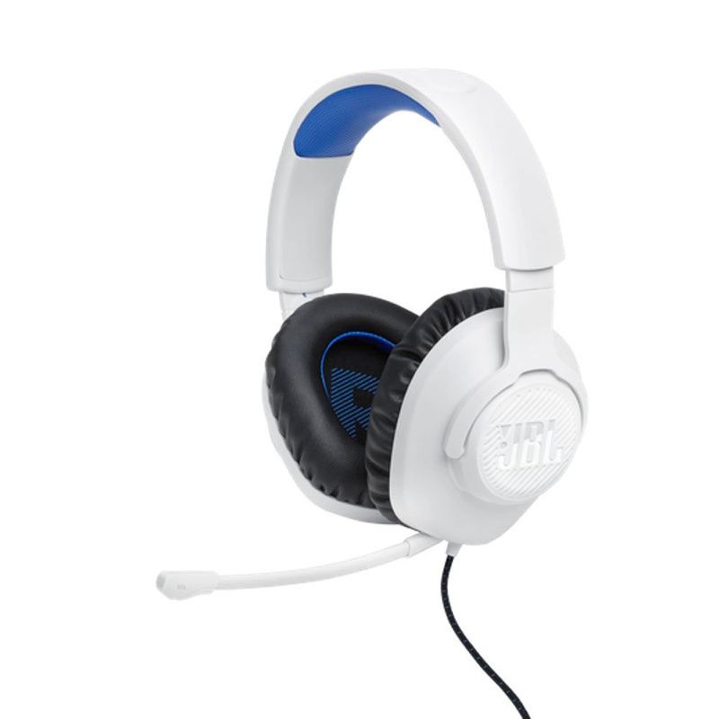 headset gamer jbl quantum 100p branco e azul (mp)