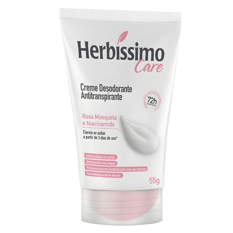 creme desodorante herbíssimo rosa mosqueta e nia 55g
