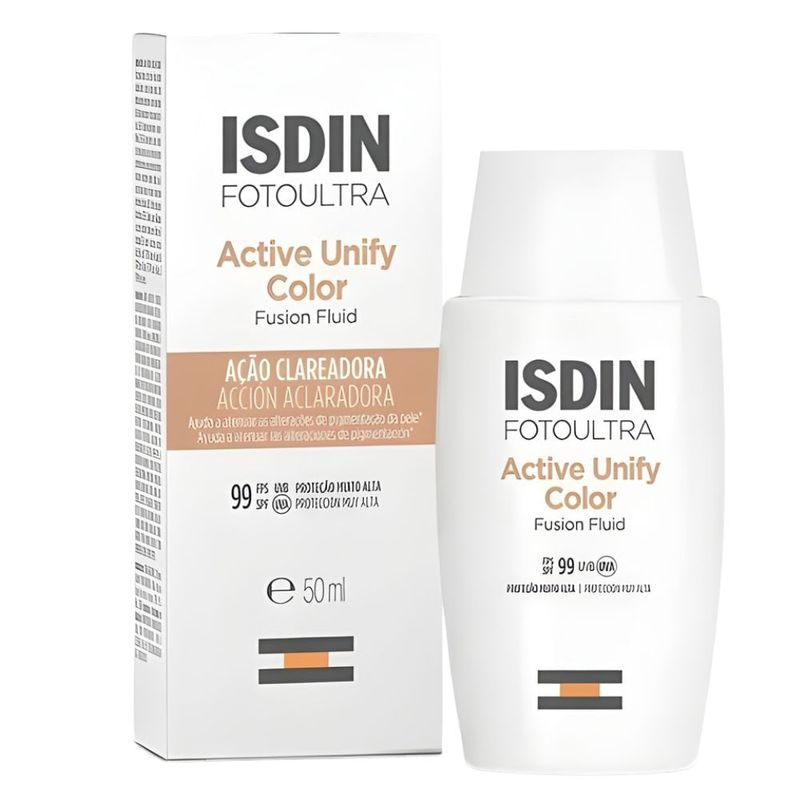 protetor solar isdin foto ultra active unify fluido color fps99 50ml