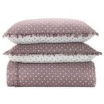 kit colcha queen 3 peças corttex charlotte violeta (mp)
