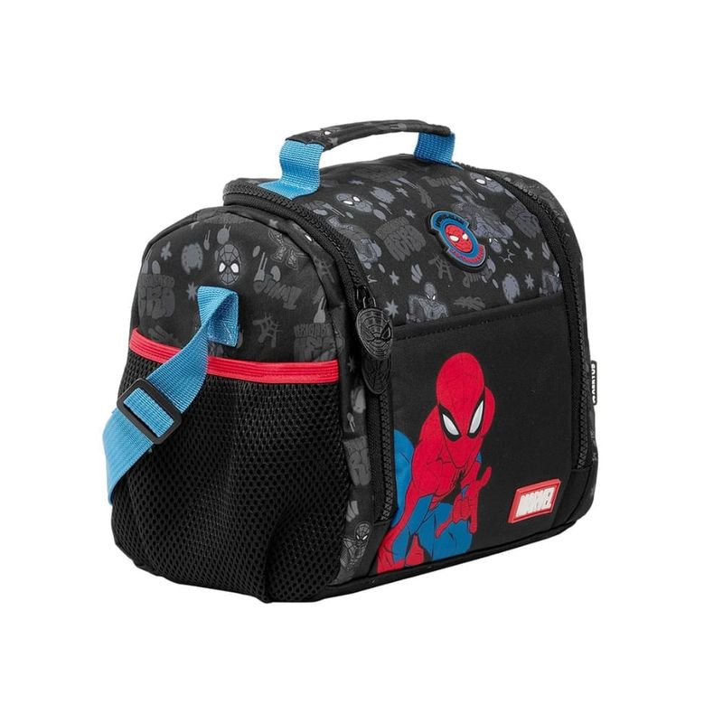 lancheira escolar xeryus homem aranha college 7l preto 14994 (mp)