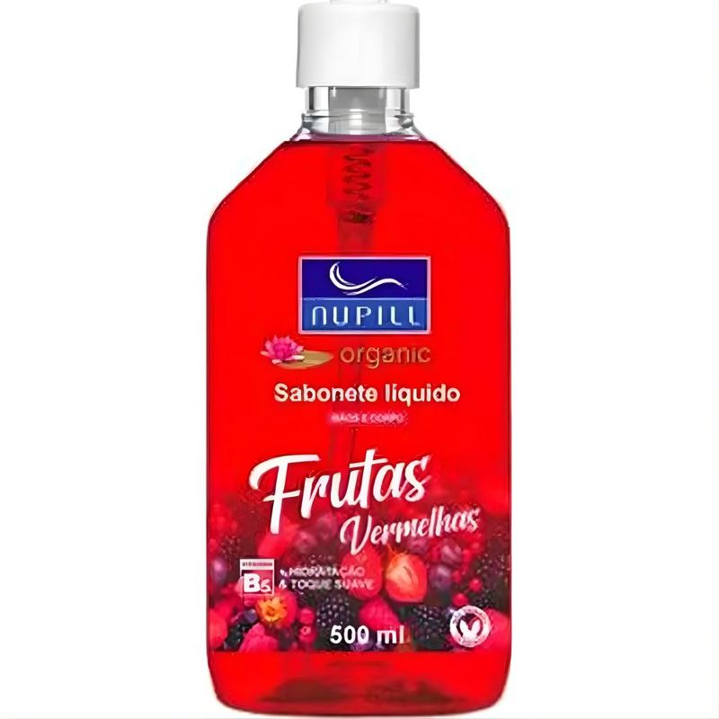 sabonete líquido nupill organic frutas vermelhas 500ml