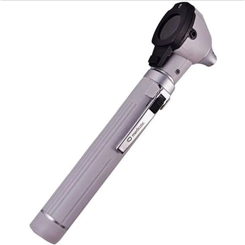 otoscópio medicate fibra óptica led cinza (mp)