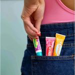 kit hidratante labial carmed sorvete 3 bisnagas tangerina, uva e morango 10g cada